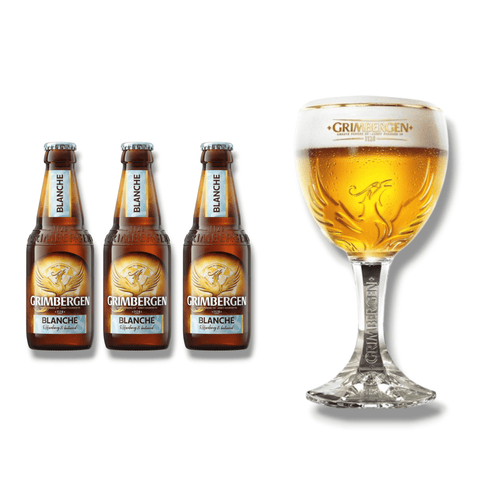 Grimbergen Bier mit Originalglas – mehrere Sorten zur Auswahl