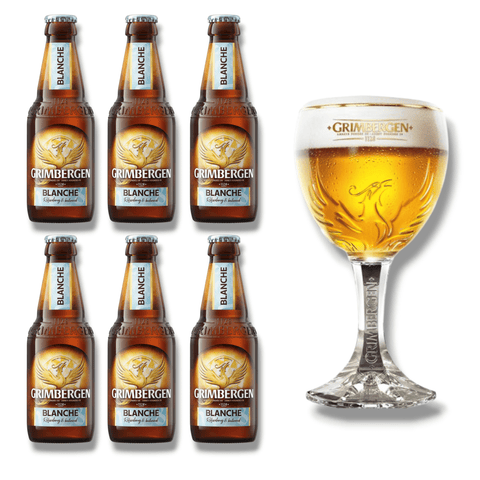 Grimbergen Bier mit Originalglas – mehrere Sorten zur Auswahl