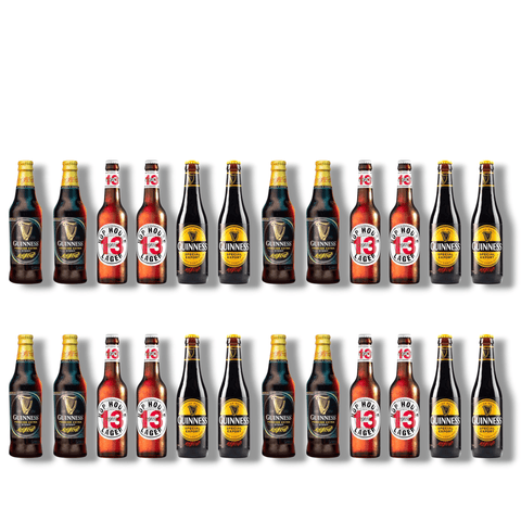 Guinness Mixpaket 24er Pack mit je acht Flaschen Foreign Extra Stout, Special Stout und Hop House 13 Lager