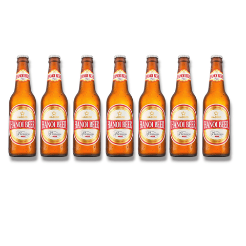 Sechs Flaschen Hanoi Bier 330ml, vietnamesisches Lagerbier, ideale Verpackungsgröße