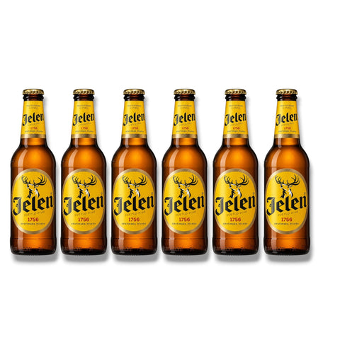 6 Flaschen Jelen Pivo à 0,33 l – traditionelles serbisches Lagerbier