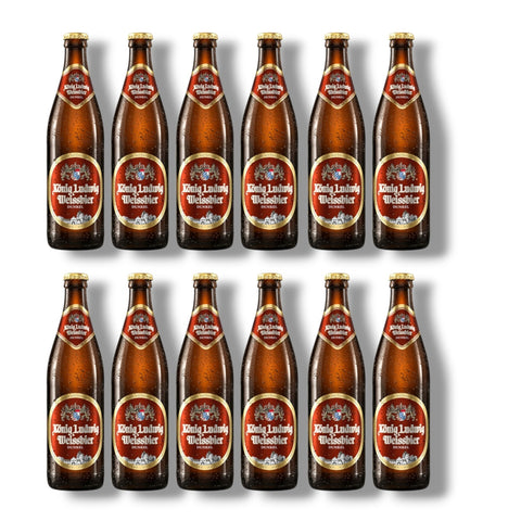 12 Flaschen König Ludwig Weissbier Dunkel à 0,5 l – dunkles bayerisches Hefeweizen