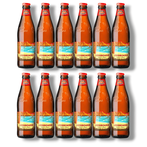 Kona Longboard Island Lager 12er-Paket mit 12 Glasflaschen à 0,35 l – erfrischendes Lagerbier mit Hawaii-Flair