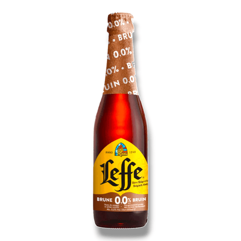 Leffe Brune 0,0 % Vol. 330 ml Flasche – alkoholfreies dunkles Abteibier