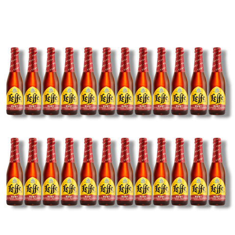 24 Flaschen Leffe Ruby belgisches Fruchtbier 0,33 l