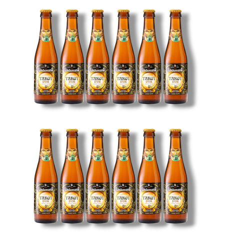 12 Flaschen Lindemans Tarot d'Or à 0,25 l – belgisches Fruchtbier mit 8,0 % Vol.