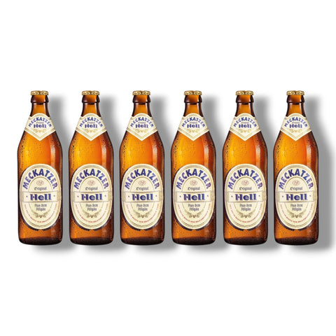 6 Flaschen Meckatzer Hell à 0,5 l – mildes bayerisches Helles aus dem Allgäu
