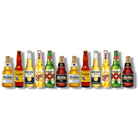 12er Mexiko Bierpaket mit je zwei Flaschen der sechs Sorten