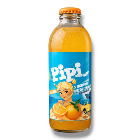 Pipi Orange 0,25 l kroatische Kult-Limonade in der Glasflasche