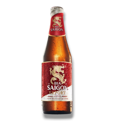 Saigon Export Premium Bier aus Vietnam mit 4,8 % Vol. in der 0,33-l-Glasflasche