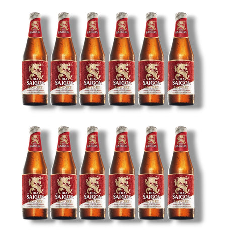12 Flaschen Saigon Export Premium à 0,33 l – vietnamesisches Lagerbier