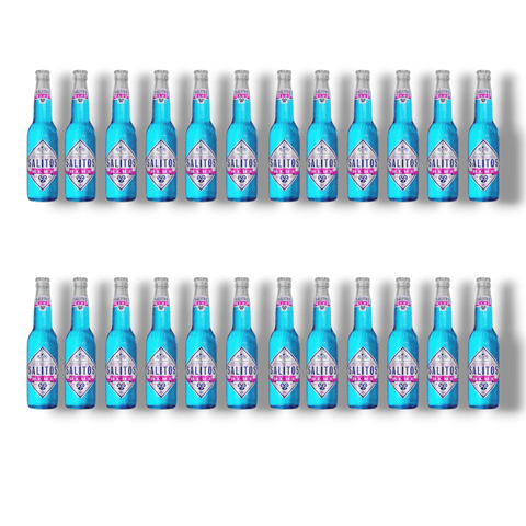 24 x Salitos Blue 0,33 l – farbstarkes Blaubeer-Fruchtweinmischgetränk