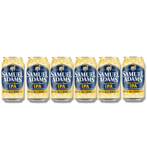 6er-Pack Samuel Adams Just the Haze IPA – 6 x 0,355 l alkoholfreies IPA mit voller Hopfenpower und fruchtiger Note.