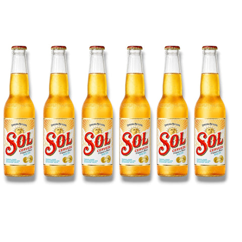 Sol Cerveza 330 ml im 6er Pack – mexikanisches Lagerbier