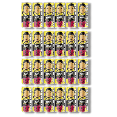 24 Dosen Squid Game Mango Energy Drink – Großpackung mit fruchtigem Mango-Aroma
