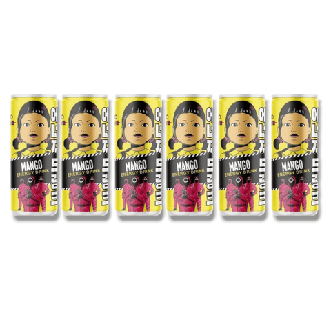 6er-Pack Squid Game Mango Energy Drink – 6x 250ml Dosen im Vorteilspack
