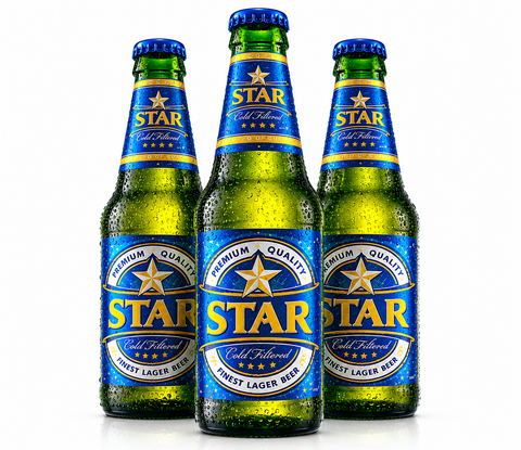 Star Lager Beer 3 Flaschen à 450 ml