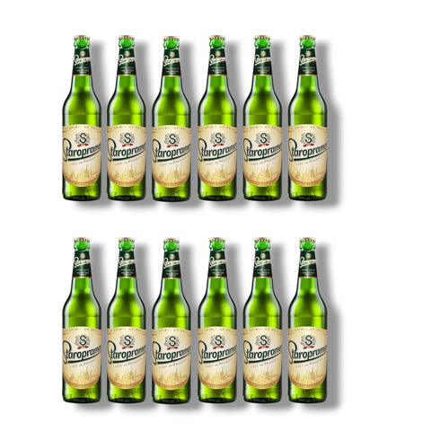 12 Flaschen Staropramen Premium Pilsner à 0,5 l – tschechisches Premium-Lager