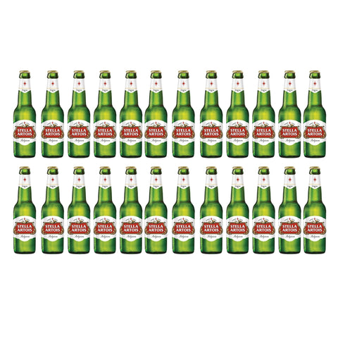 Stella Artois 330 ml 24 Flaschen belgisches Premium Lagerbier