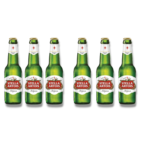 Stella Artois 330 ml 6 Flaschen belgisches Premium Lagerbier