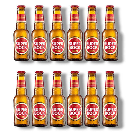 12 Flaschen Super Bock Mini 0,20 l