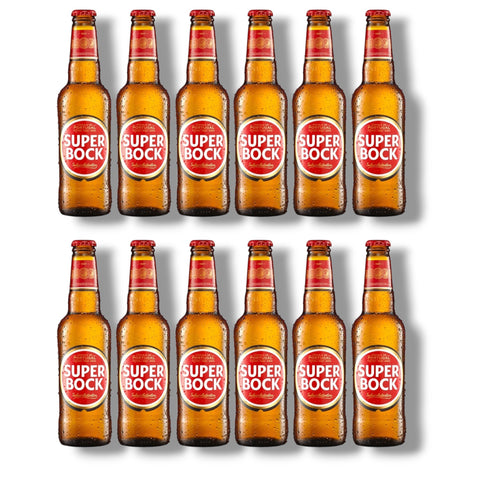 12 Flaschen Super Bock Original 0,33 l