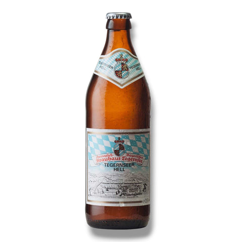6 Flaschen Tegernseer Hell à 0,5 l – mildes bayerisches Helles
