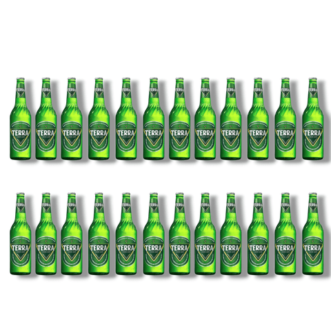 24 Flaschen Terra Bier 330ml – südkoreanisches Lagerbier in der Großpackung für Vorrat oder Gastronomie