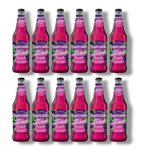 12 Flaschen Thatchers Apple & Blackcurrant Cider 0,5 l