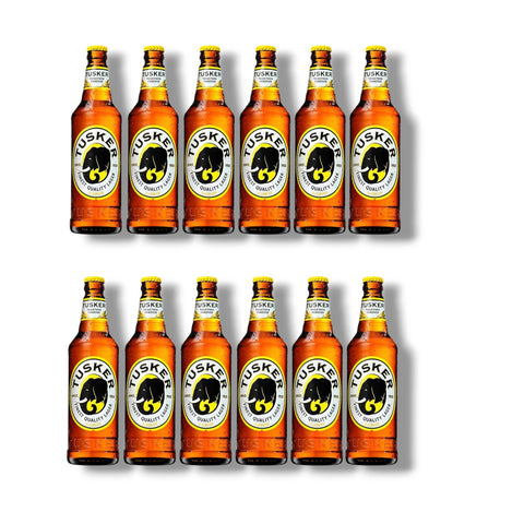 Tusker Lager 12er-Paket mit 12 Flaschen à 0,5 l – kenianisches Premium Lagerbier