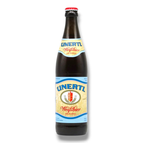 Unertl Weißbier Alkoholfrei 0,5 l – bayerisches naturtrübes Hefeweissbier in der Originalflasche
