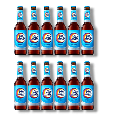 12 Flaschen Vitamalz Sport à 0,33 l – isotonischer Malztrunk mit 0,0 % Alkohol