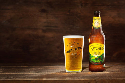 Thatchers Gold 0,5l- Somerset Cider mit 4,8% Vol.- Halbtrockener Apfelwein
