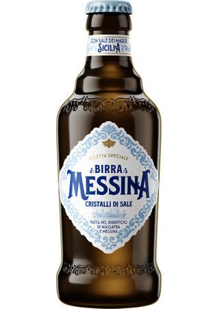 Einzelflasche Birra Messina Cristalli di Sale 330 ml – italienisches Lagerbier mit sizilianischem Meersalz