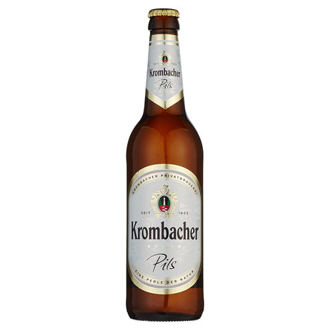 Krombacher Pils 500 ml und 330 ml Flaschen – erfrischendes deutsches Pilsner