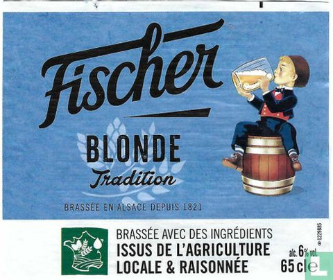 Fischer Blonde Tradition 0,65 l – klassisches Elsässer Lagerbier mit 6% Vol.